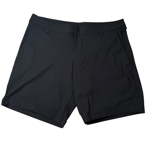 Lululemon ABC Shorts Men's Sz 33 Black Warpstreme Classic Fit 7" Golf Activewear - Picture 1 of 9
